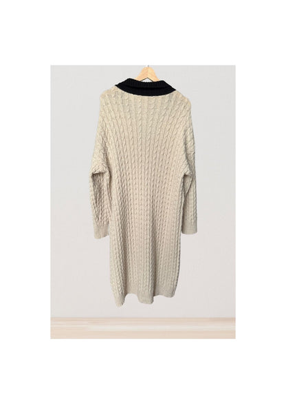 Long beige wool tunic - second hand