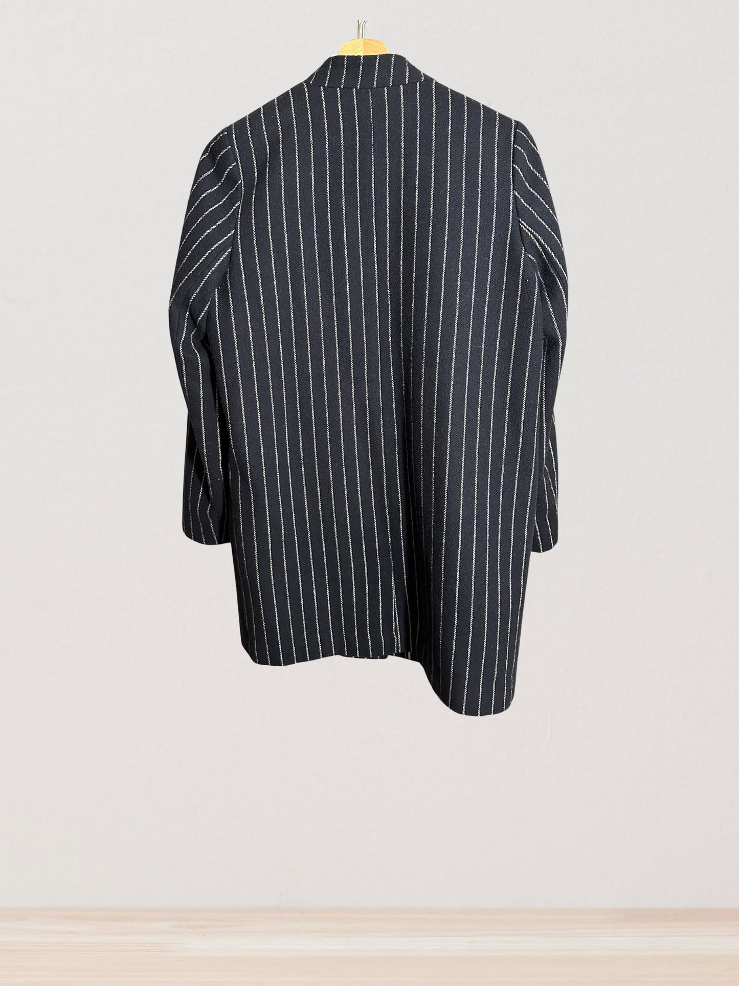 Navy &amp; white striped blazer - used