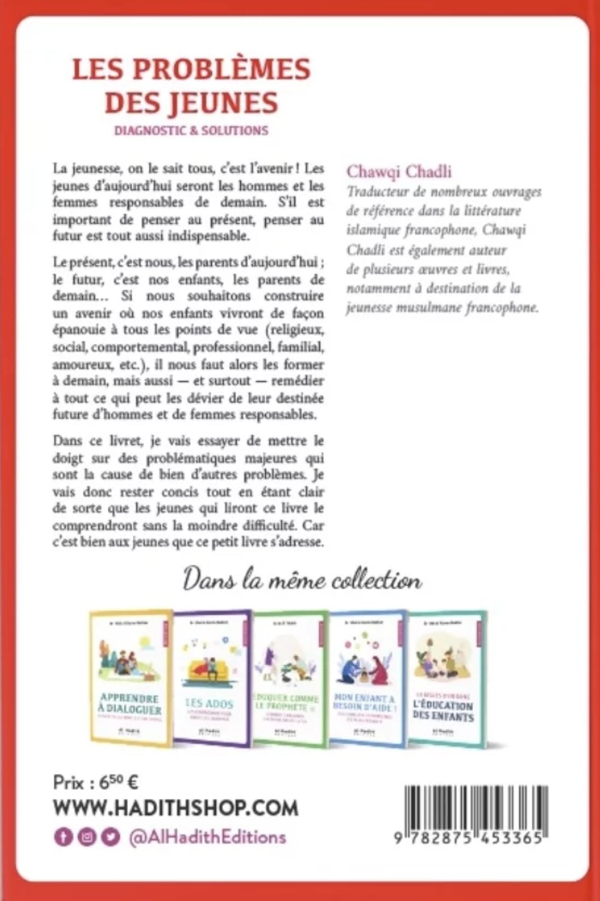 Derniere de couverture Les problèmes des jeunes