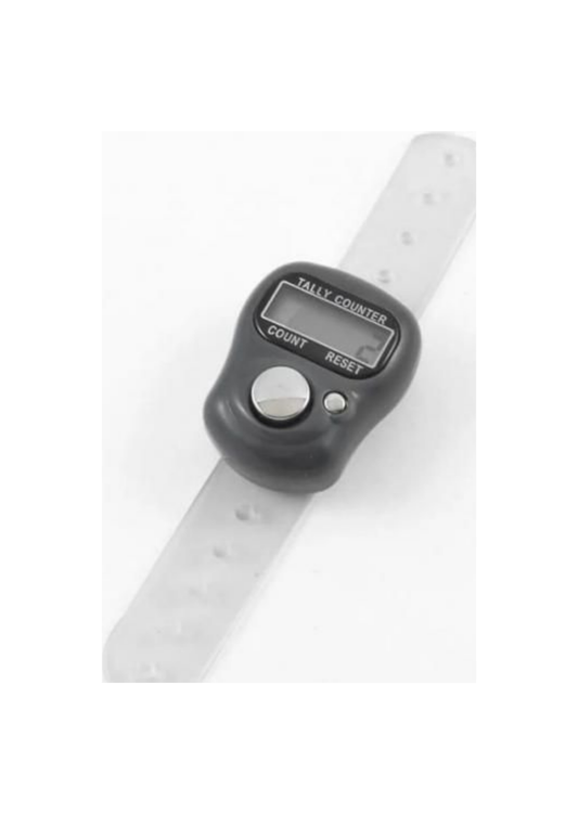 Compteur digital portable noir pour dhikr avec écran LCD et bracelet ajustable






