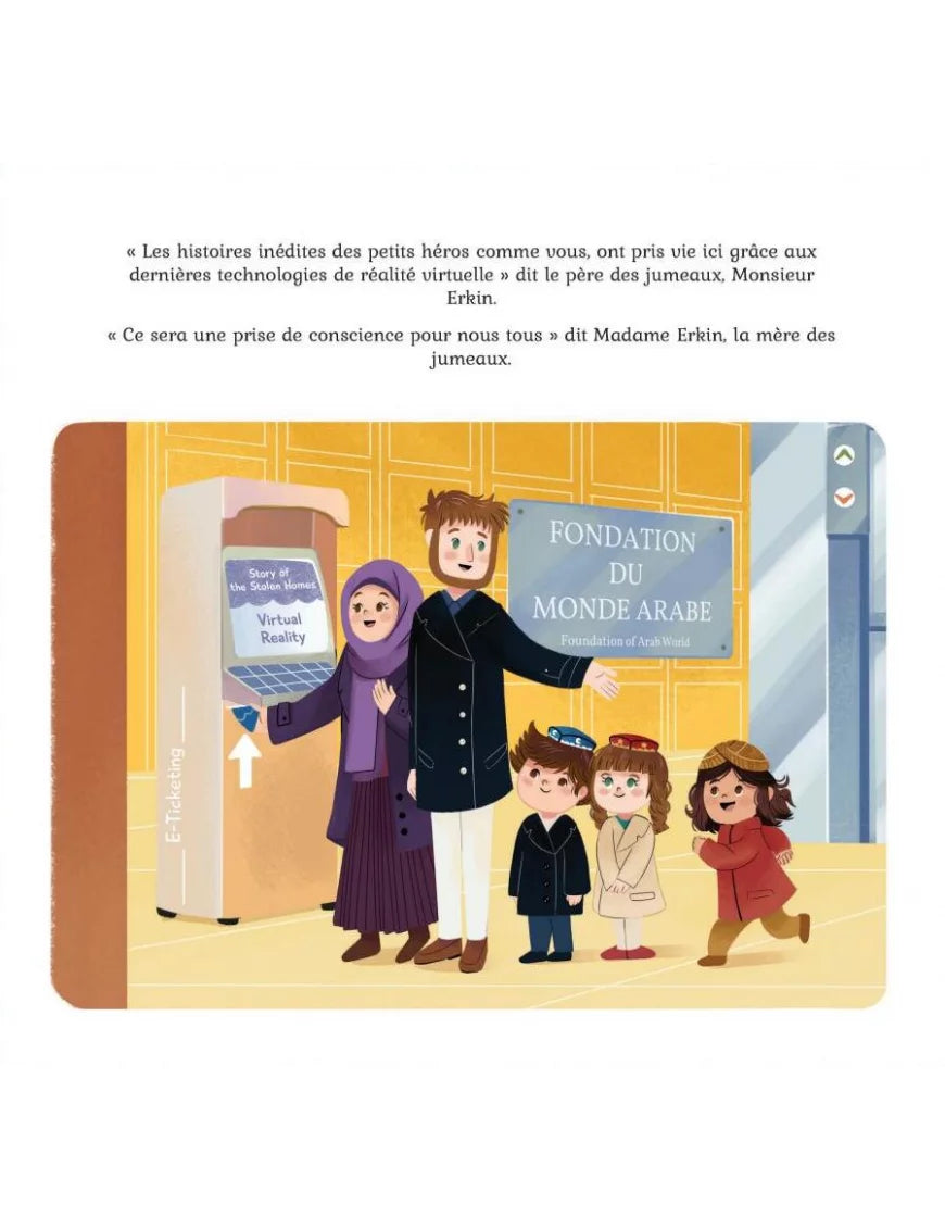 Nouvelle couverture du livre pour enfants "L'Histoire des Maisons Volées" racontant un voyage en Palestine