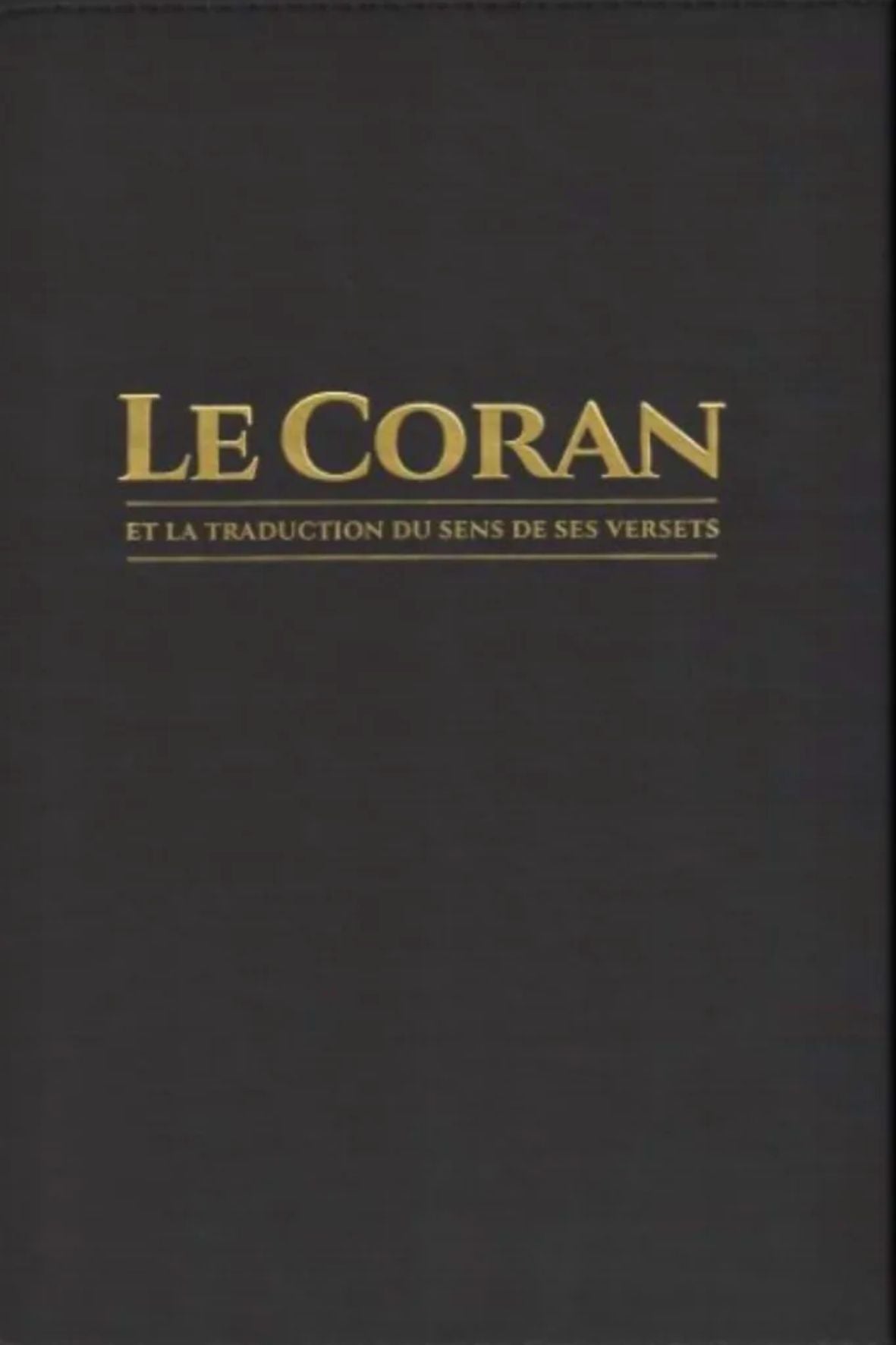 Couverture du Coran avec traduction française du sens des versets (Arabe-Français) publié par Tawbah – exemplaire bilingue pour lecture et compréhension