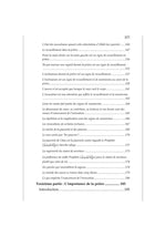 Page de sommaire d'un livre islamique en français sur la prière, avec titres et numéros de page