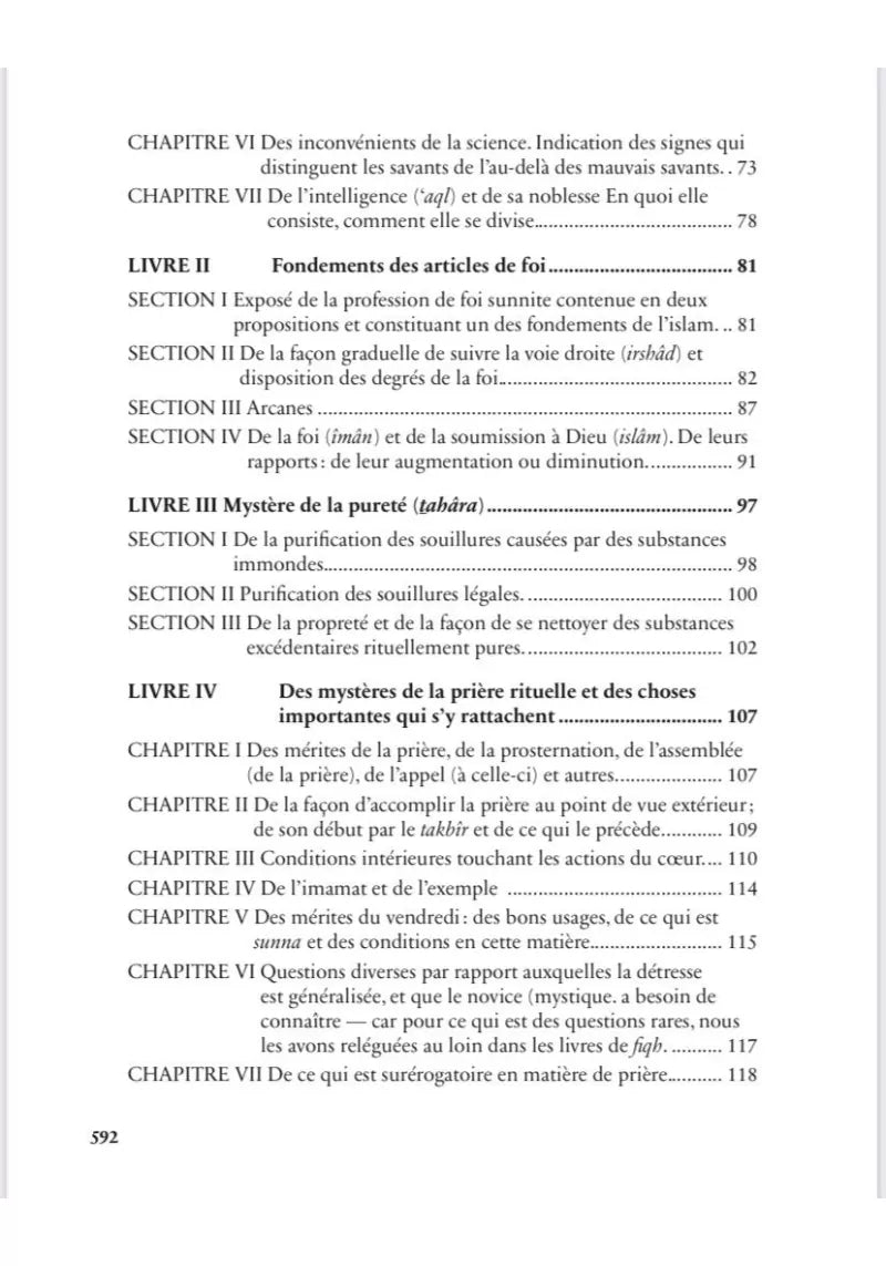 Vivification des sciences de la foi - Abrégé de Ihya 'ulum Al din