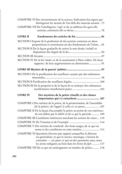 Vivification des sciences de la foi - Abrégé de Ihya 'ulum Al din