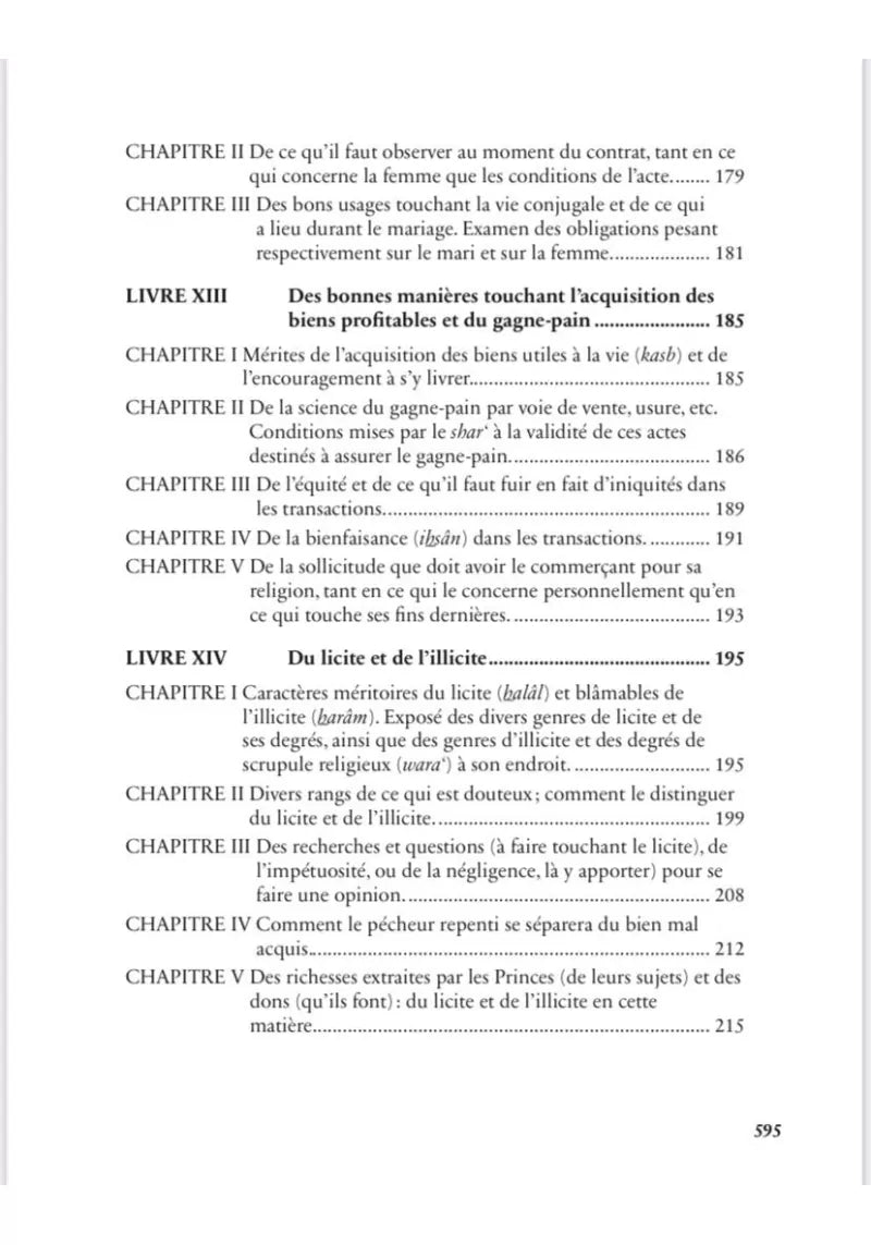 Vivification des sciences de la foi - Abrégé de Ihya 'ulum Al din