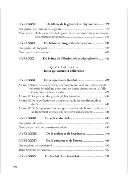 Vivification des sciences de la foi - Abrégé de Ihya 'ulum Al din